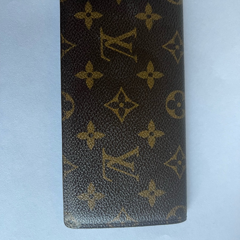 Louis Vuitton Brown Monogram Checkbook Holder